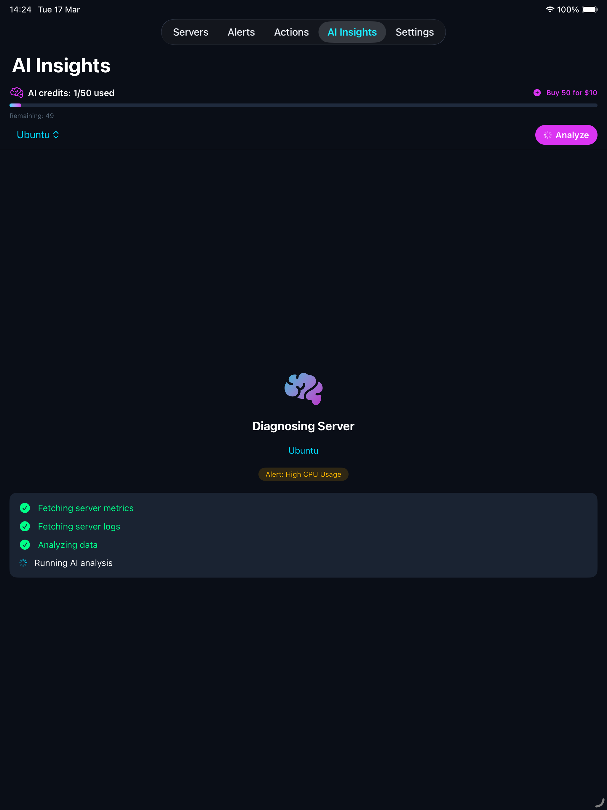 AI diagnostics in ServerGuardAI